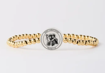 Holy Water St. Christopher Bracelet - Gold Tone