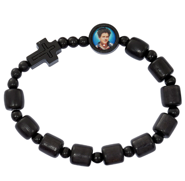 Carlo Acutis Stretch Bracelet Black