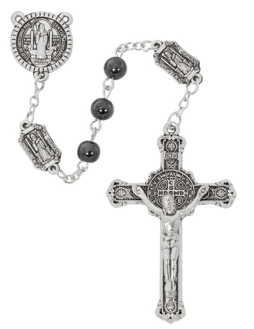 Hematite St. Benedict Rosary