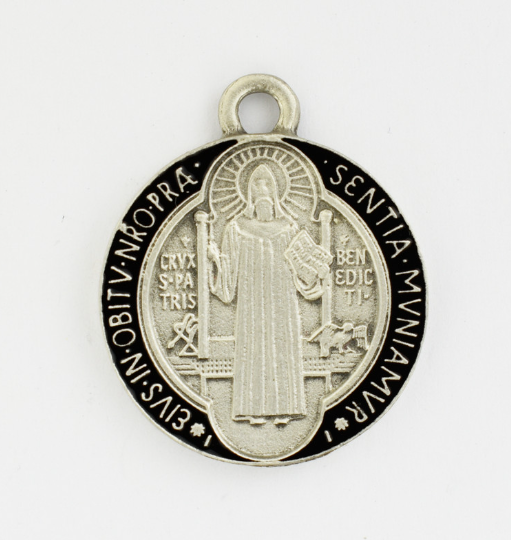 St. Benedict Black Epoxy Medal