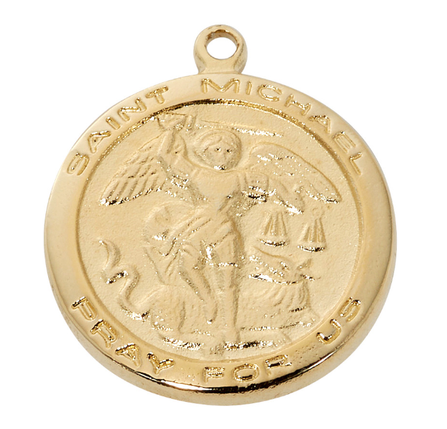 Gold Over Pewter St. Michael Medal