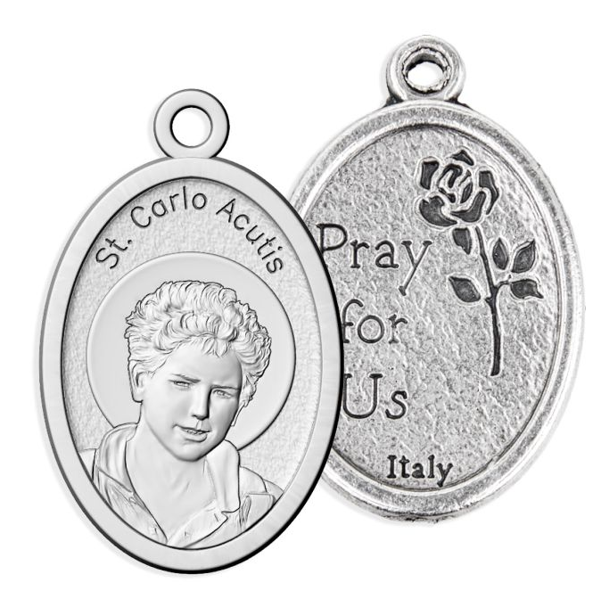 St Carlo Acutis - 1 inch Pray for Us Medal
