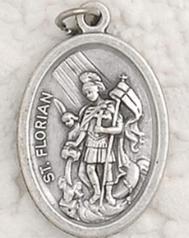 St Florian - 1 inch Pray for Us Medal