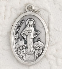 Lady of Medjugorje - 1 inch Pray for Us Medal