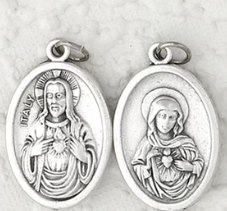 Twin Hearts - 1 inch Double Sided Medal