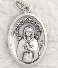 Mystical Rose - 1 inch Pray for Us Medal