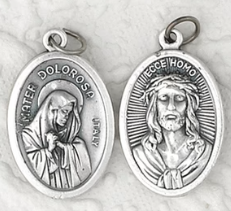 Mater Delorosa (Lady of Sorrows) / Ecce Homo - 1 inch Double Sided Medal