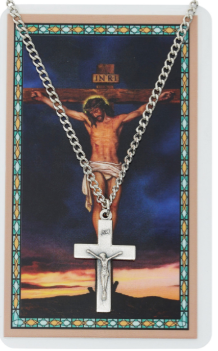 Crucifix Medal and Prayer Card