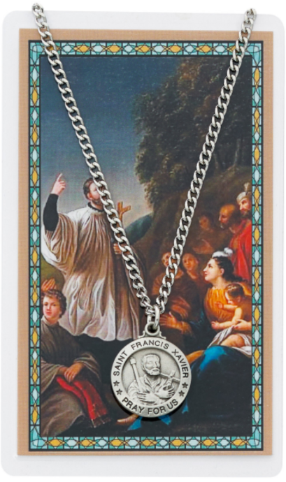 St Francis Xavier Medal and Prayer Card