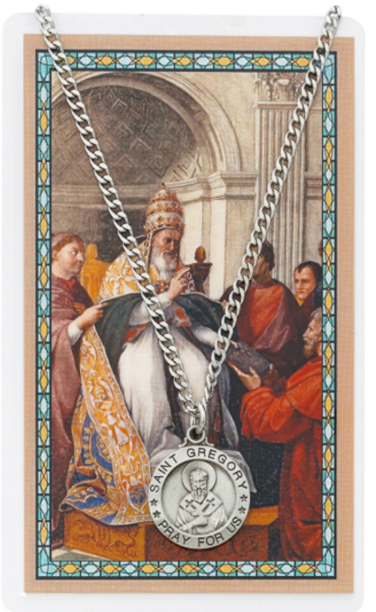 St Gregory Medal and Prayer Card