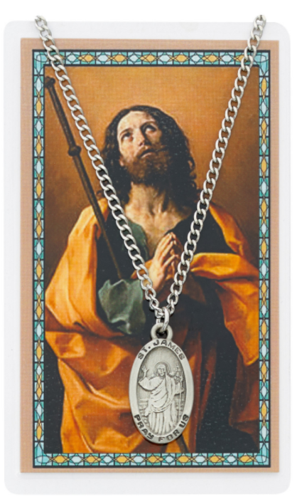 St James Medal and Prayer Card