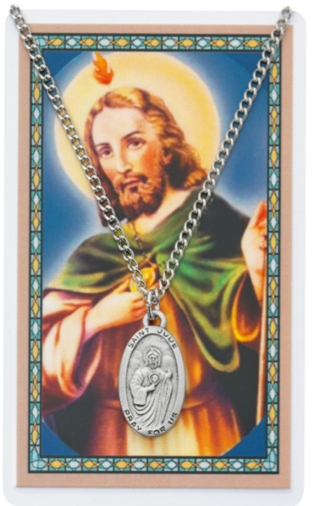 St Jude Medal and Prayer Card