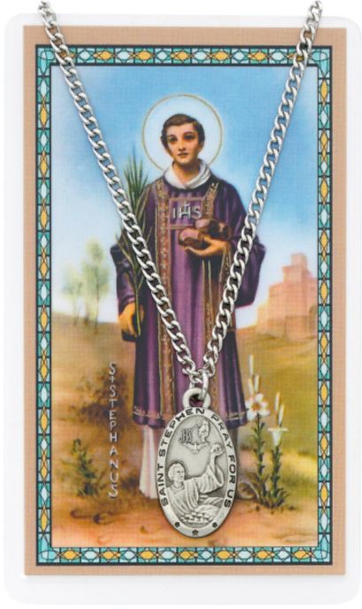St Stephen Medal and Prayer Card