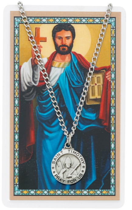 St. Timothy Medal and Prayer Card