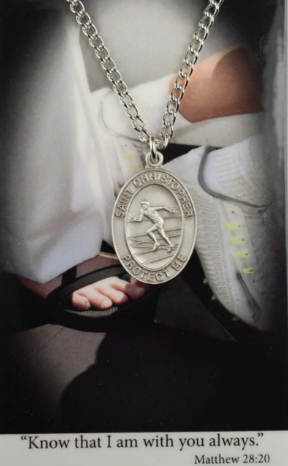 Track Medal and Prayer Card