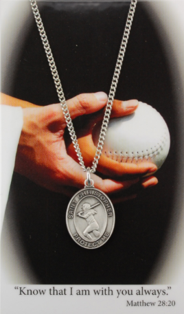 Girls Softball Medal and Prayer Card