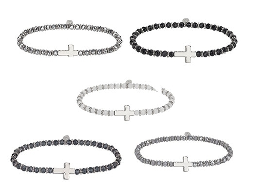 Silver Cross Bracelets, Assorted