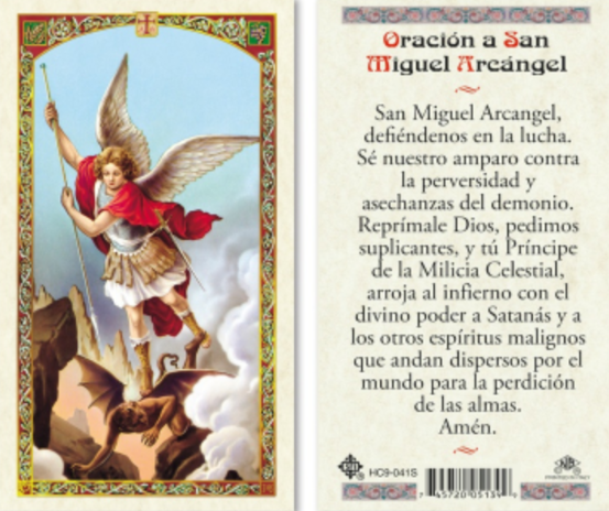 St. Michael Prayer Card - Spanish