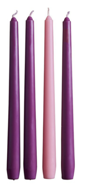 Advent Taper Candles - Set of 4