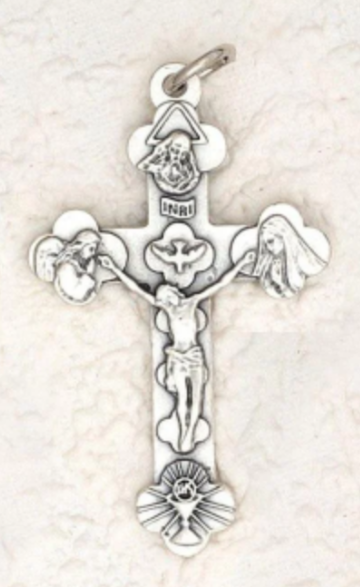 Silver tone Trinity Cross