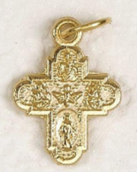 Four Way Crucifix Gold Tone