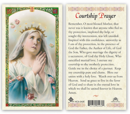 Mary Praying - Courtship Prayer Holy Card