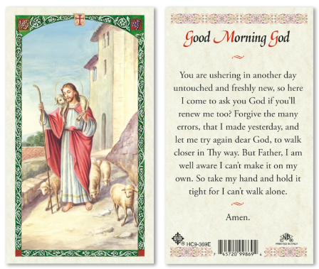 Jesus Shepherd - Good Morning God Prayer Card