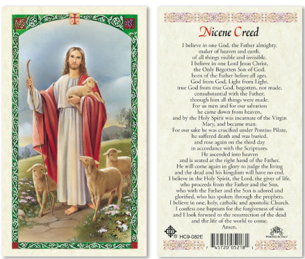 Good Shepherd - Nicene Creed Prayer Card