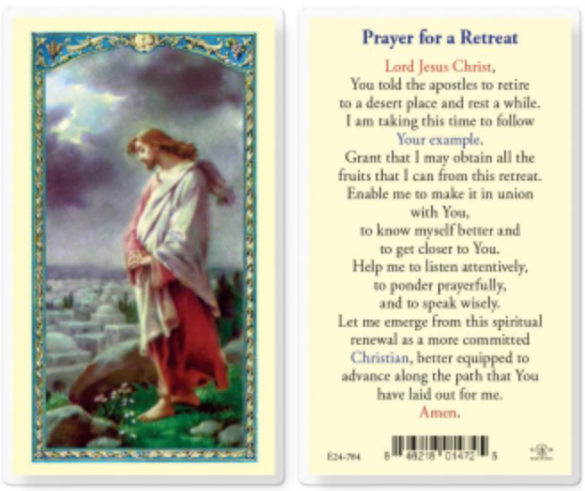 Prayer for a Retreat Prayer Card