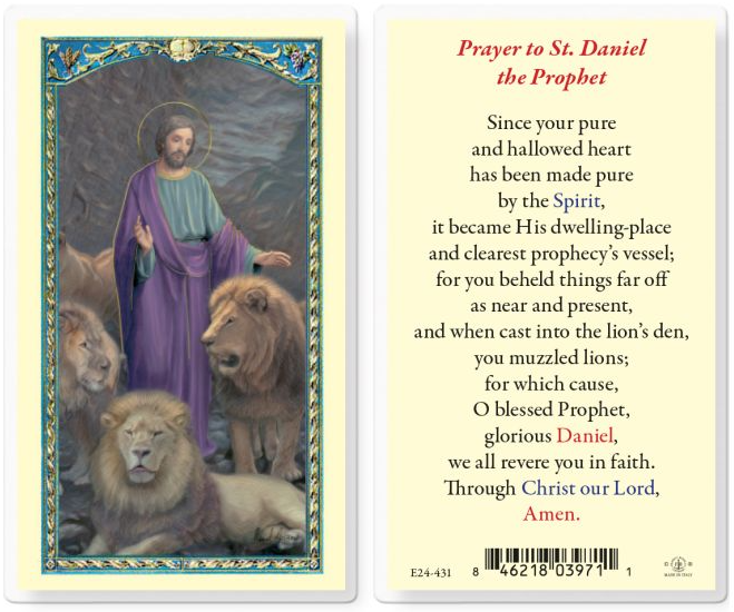 St. Daniel Prayer Card