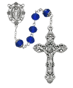 Sun-Cut Blue Rosary