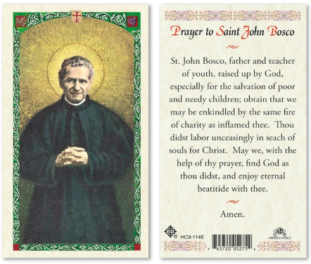 St. John Bosco Prayer Card