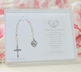Jesus Loves Me Chaplet for Baby Girl