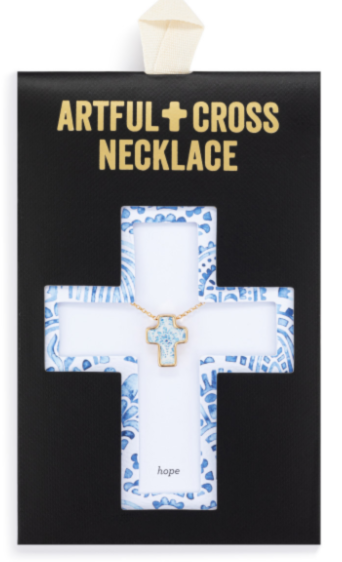 Artful Cross Necklace - Hope