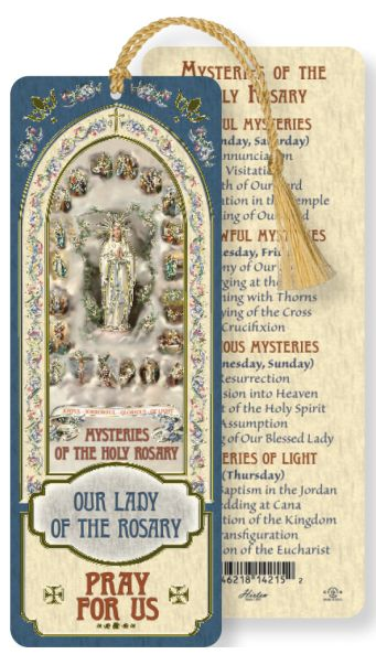 Our Lady of the Rosary Laminated Bookmark