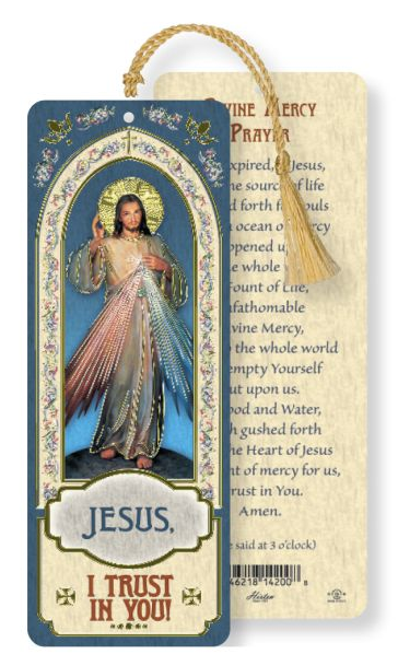 Divine Mercy Laminated Bookmark with Tassel