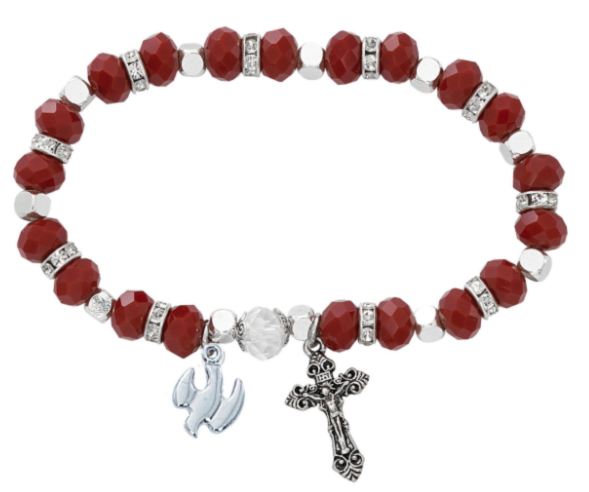 Red Holy Spirit Stretch Bracelet
