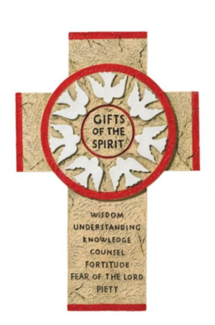 Gifts of the Spirit Red Wall Cross