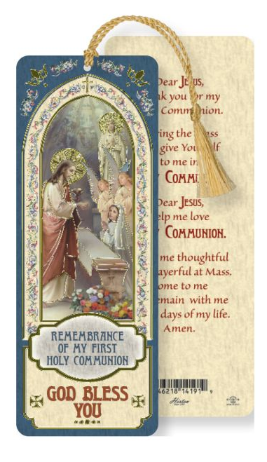 First Communion - Girl Laminated Bookmark