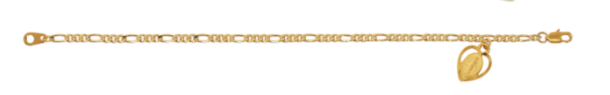Gold Tone Figaro Miraculous Bracelet