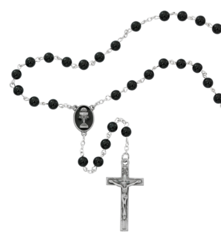 Black Onyx Communion Rosary