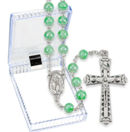 Mint Marbelized Rosary