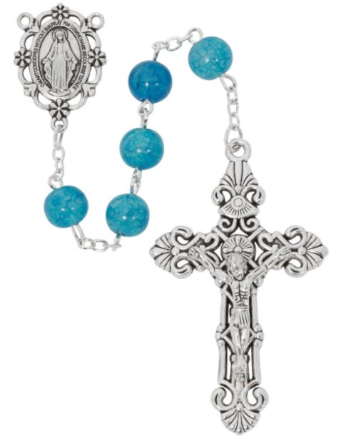 Blue Glass Rosary