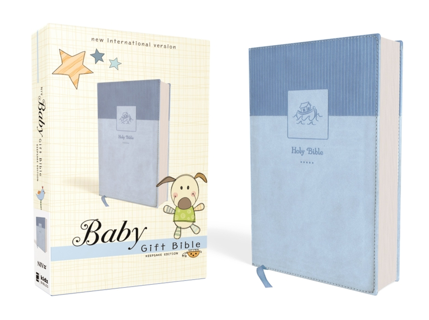 Niv, Baby Gift Bible, Holy Bible, Leathersoft, Blue, Red Letter, Comfort Print: Keepsake Edition