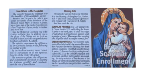 Brown Scapular Enrollment