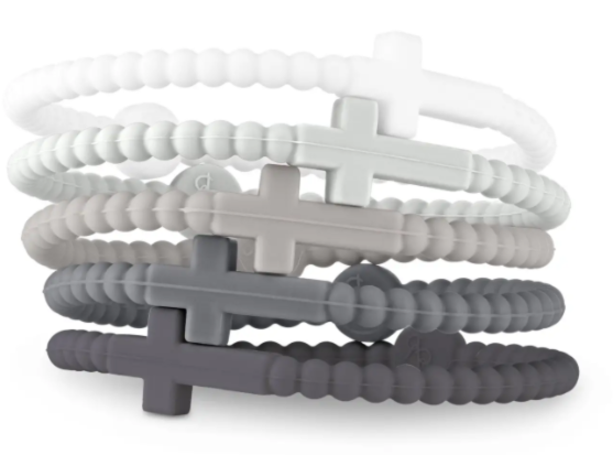 Jesus Bracelets (Silicone Cross Bracelets) - Alloy XS
