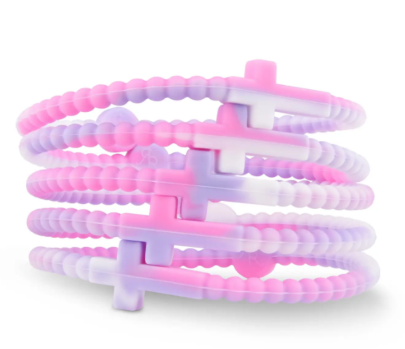 Jesus Bracelets (Silicone Cross Bracelets) - Confetti XS