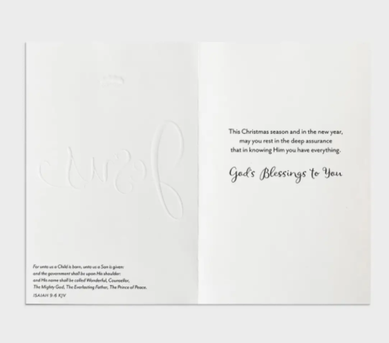 Worthy One - 50 Christmas Boxed Cards and Envelopes, KJV