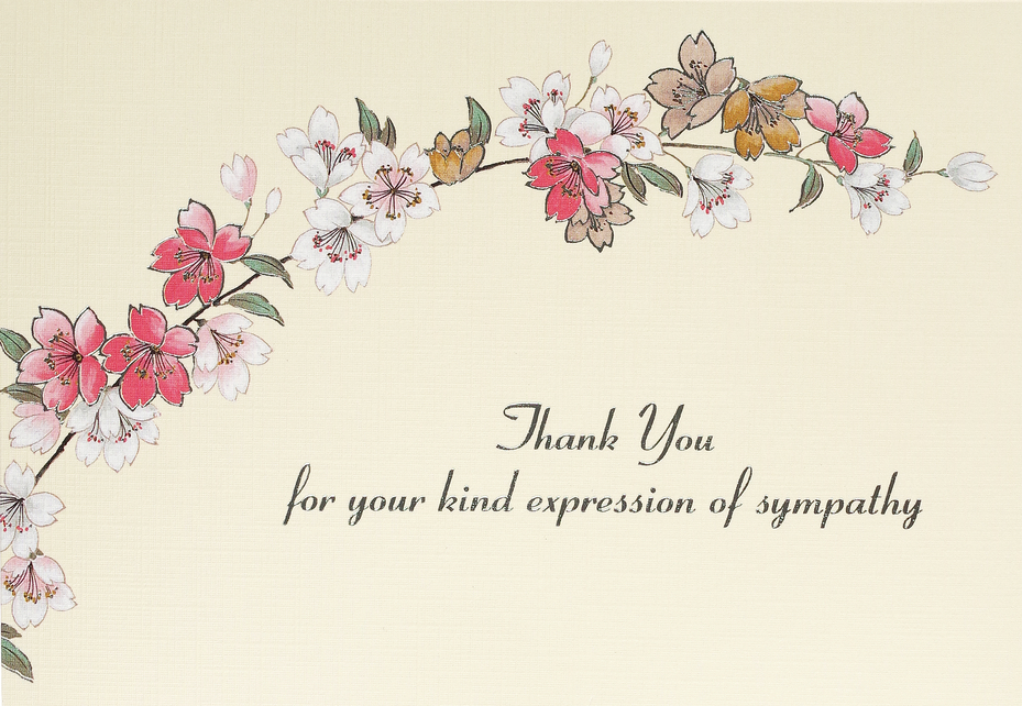 Sympathy Floral Thank You Notes (Stationery, Note Cards, Boxed Cards) - 14 Cards & Envelopes