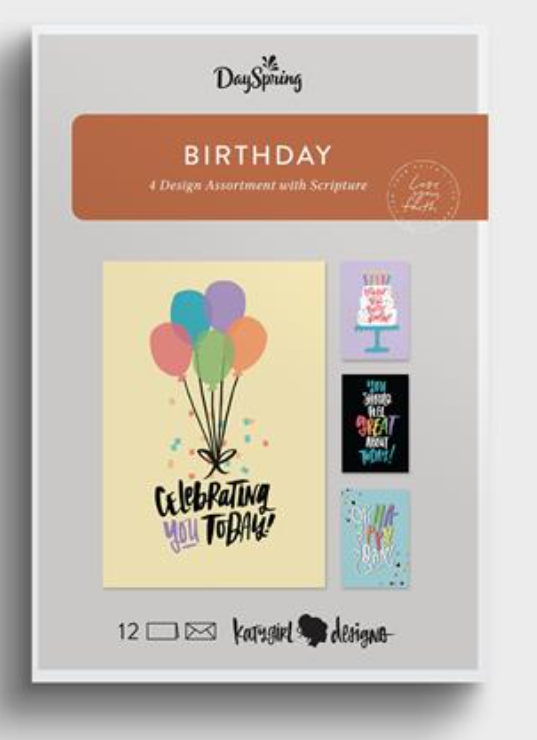Katygirl - Birthday - Celebrating You - 12 Boxed Cards and Envelopes